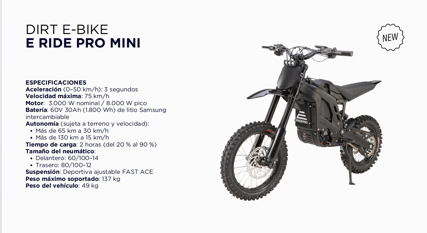 DIRT E-BIKE E RIDE PRO MINI